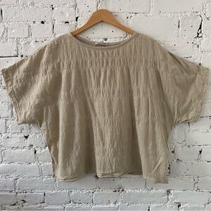 Black Crane cotton textured top, size M